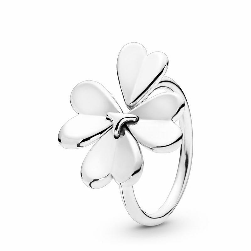 Pandora Moving Clover Stackable Ring NZ Sale, Sterling Silver (097642-MAU)